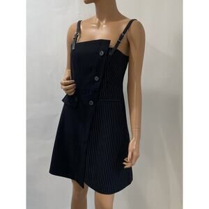 JRMY Dress asymmetrical size small leather adjustable stripes